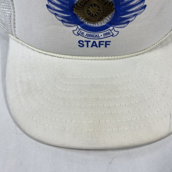 VINTAGE MDA HEARTLAND RIDE STAFF HAT CAP TRUCKER 1996 1st ANNUAL SNAPBACK OSFM - Picture 6 of 12